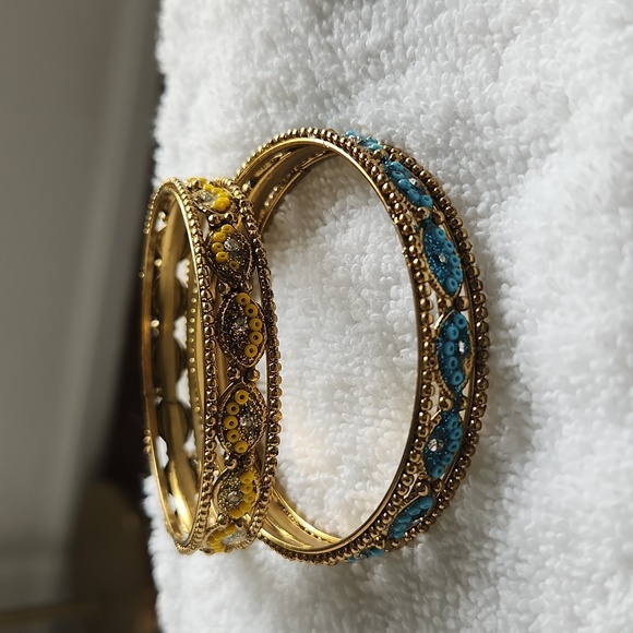 Gold Indian Bangles - Picture 1 of 4